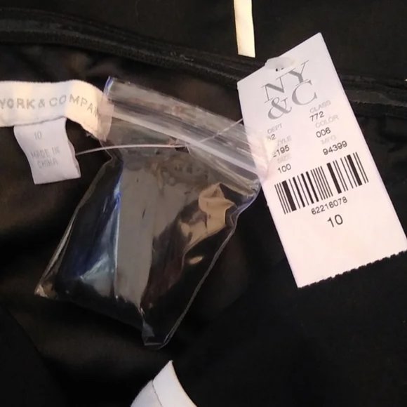 New York & Co Strapless Black White Floral Color Block Party Dress Size 10 NWT - Picture 4 of 8